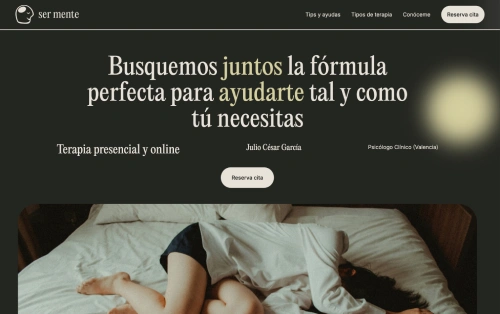 Web de ser mente (Landing de conversión · Diseño y desarrollo) por Pedro Gris